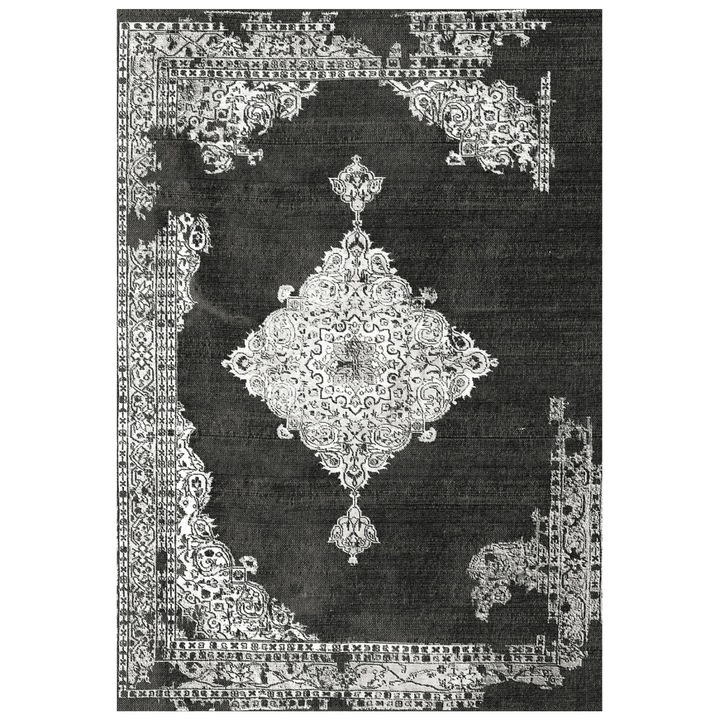 Килим Puzzle-home HM7675.12, Черно-сив, 160X230cm