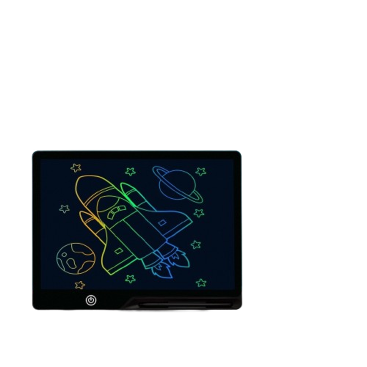 Tabla de scris si desenat LCD, stergere cu un clic, protectie oculara, negru, 16 inch
