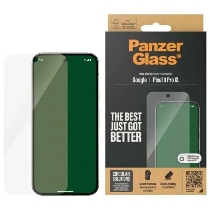 Folie protectie telefon, PanzerGlass, Pentru Google Pixel 9 Pro XL, Negru