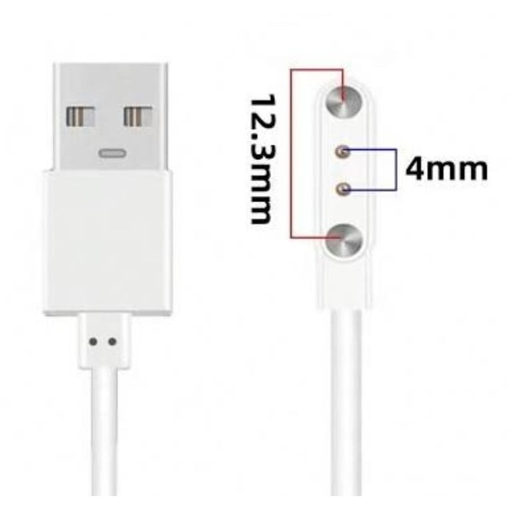Set cablu de incarcare magnetic Plug 2 pini 4.0-12.3 si OTG type C micro-USB, compatibil cu Xiaomi, smartwatch W26/+ KW66 charging cable/ZHC/electric, Xiaomi Haylou LS05/LS05S LS12 RT2/ LS10 RS4 PLUS/ Keep B3 Lenovo S2 pro/Lenovo /Xiaomi LS05/RT 2 LS05S L
