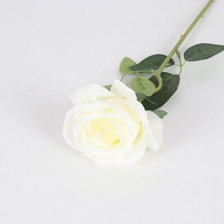 Комплект от 12 изкуствени копринени рози в розово и бяло, нетоксичен материал, за декорация на дома и сватби