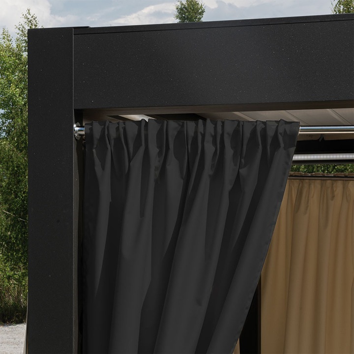 Marquise függöny, 140x200cm, fekete