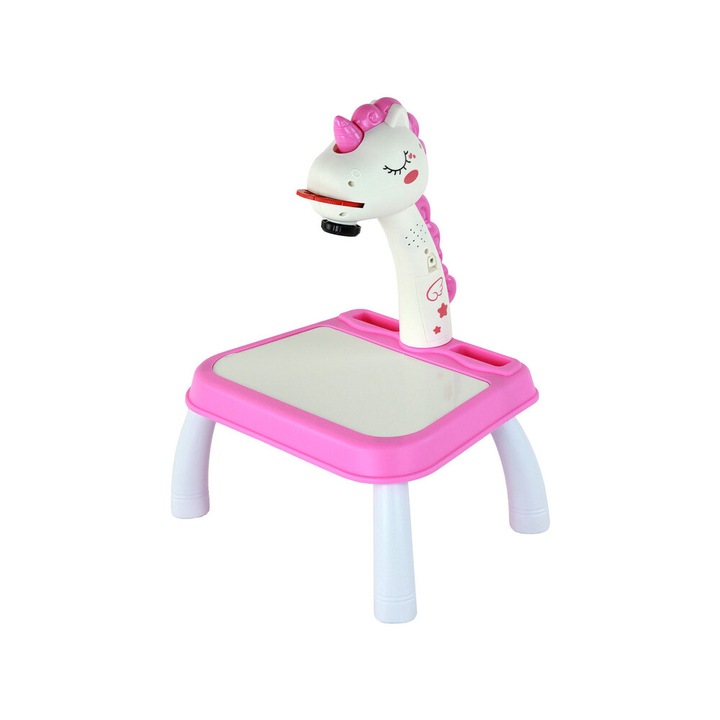 Set de desen, LEAN TOYS, Cu 12 markere, Roz, 31,5x20,5x18cm