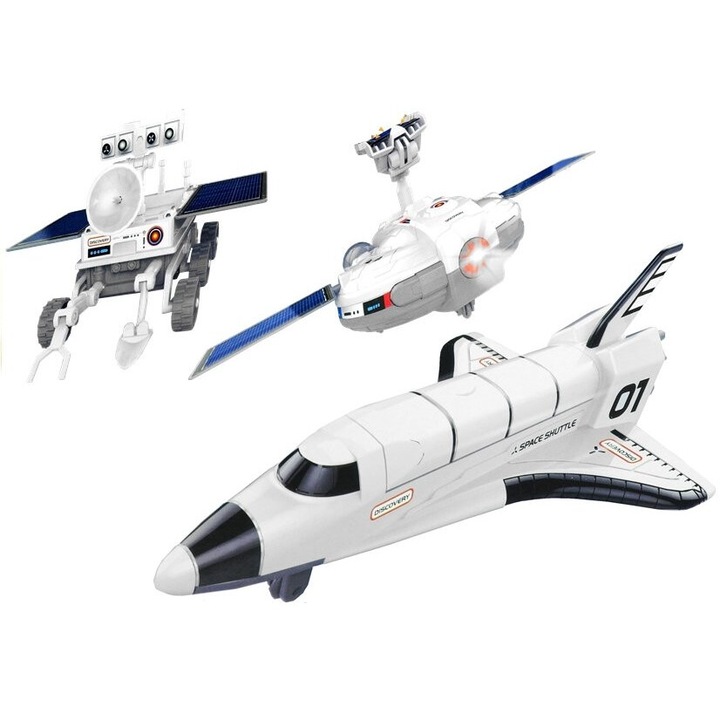 Set creativ solar 3 in 1, LEAN TOYS, model cosmic, pentru copii peste 8 ani, 31x20x6.5cm