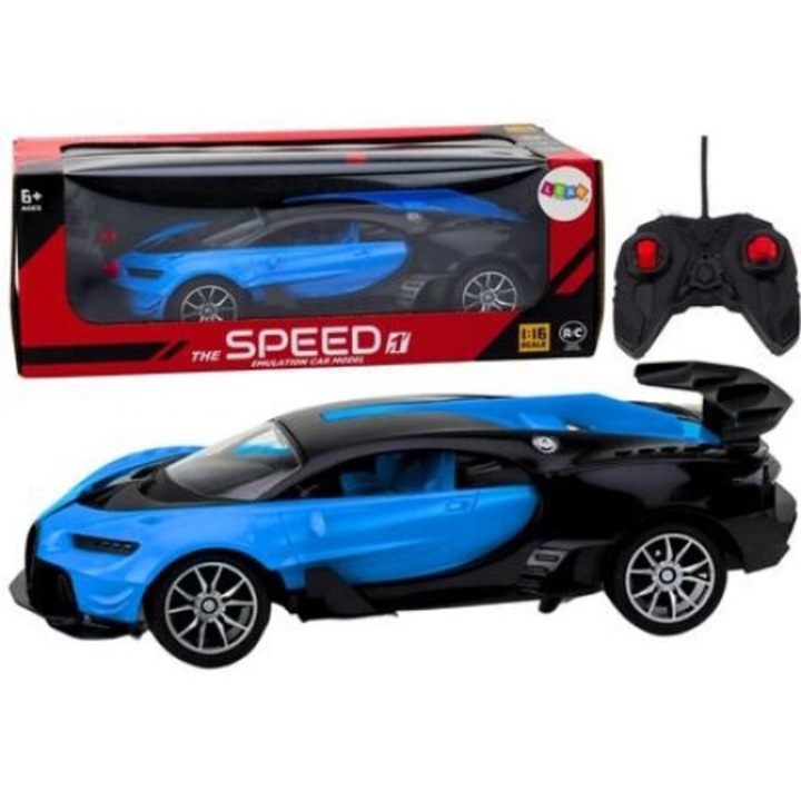Количка за игра RC 1:16 син