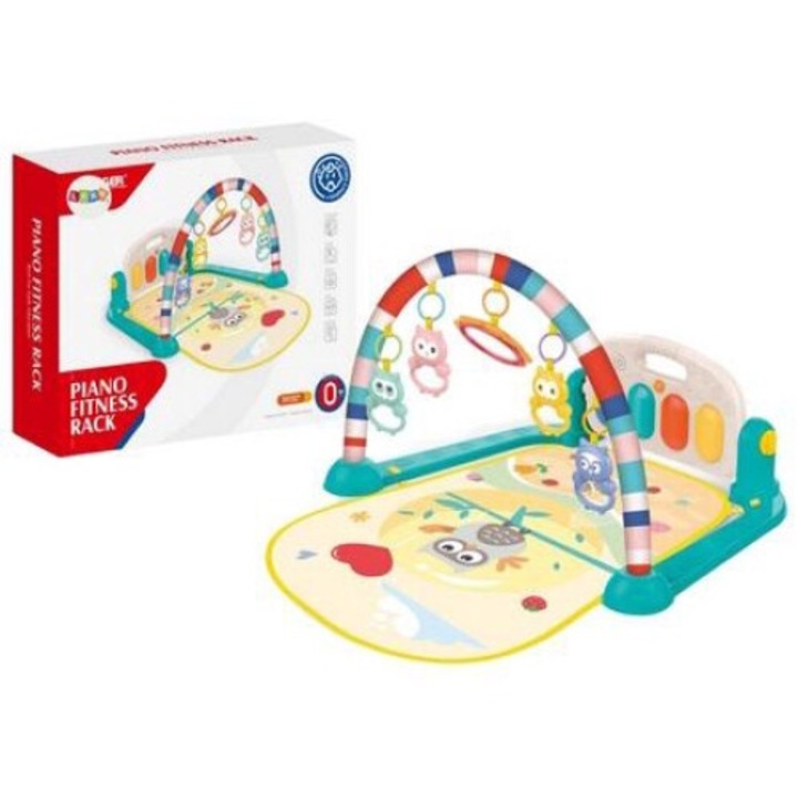 Образователна постелка Leantoys, звуци, многоцветна, 75x58x40см