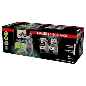 Hrana umeda pentru pisici, Sheba, Pui/Somon, 40x85g