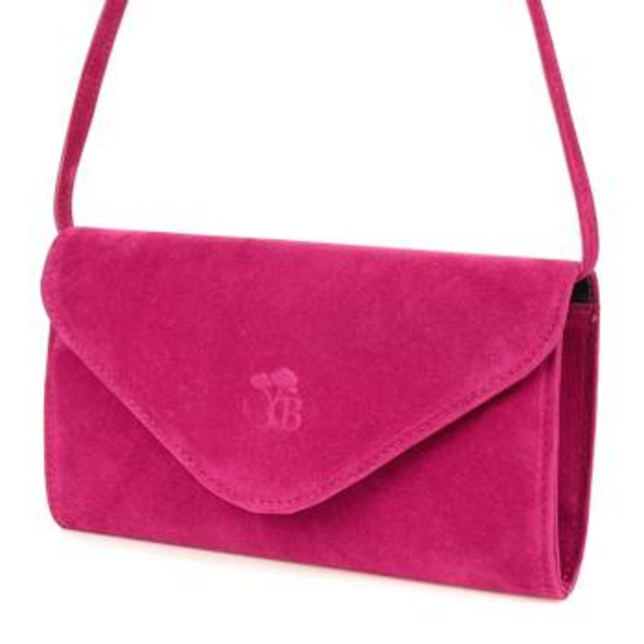 Дамска чанта Beltimore W19, тип плик, еко кожа, розова, 24х14х4см