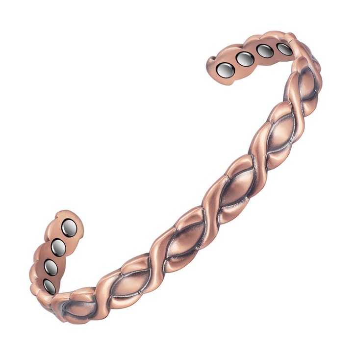 Bratara Energetix, cupru pur, magnetica, culoare naturala CPB0178