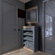 Mobilier hol Nordic-6, Everest, PAL, 160 х 38 х 205 cm, Stejar kraft auriu, grafit