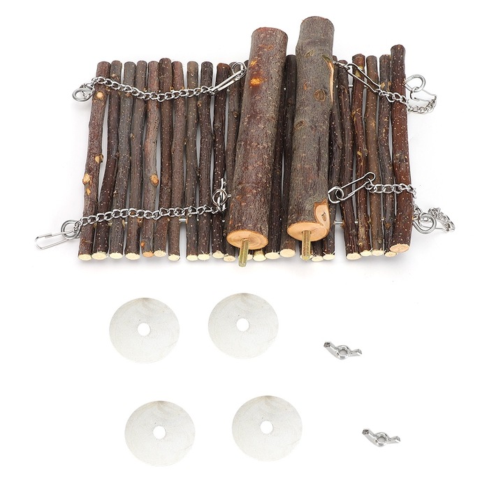 Hamac de vara Enforose pentru animale de companie Cusca de leagan agatata din lemn de mar