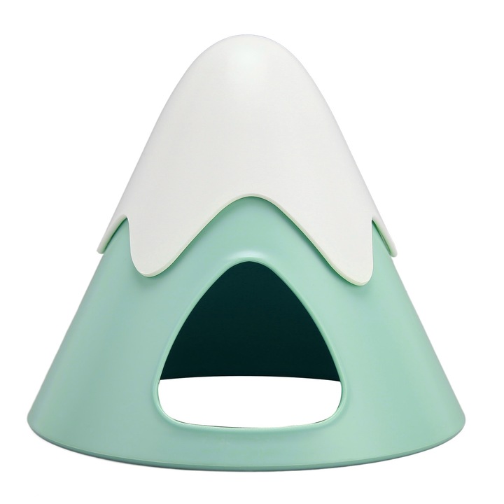 Casuta pentru hamster Enforose, in forma de munte de zapada, ascunzatoare pentru animale mici, verde
