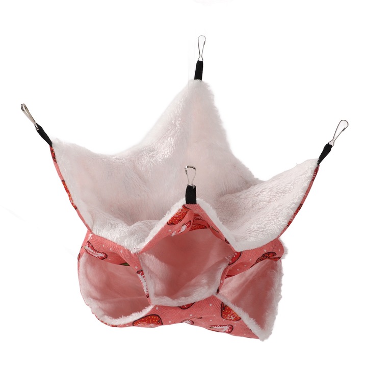 Hamac pentru animale mici Enforose, 3 straturi, material moale, 30x30cm