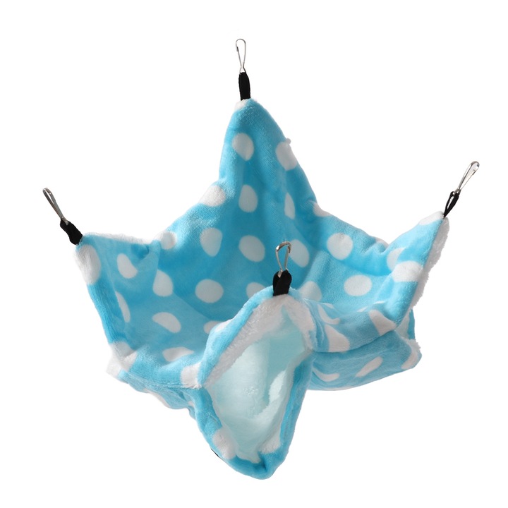 Hamac pentru animale mici, Enforose, 3 straturi, flanel, 30x30cm