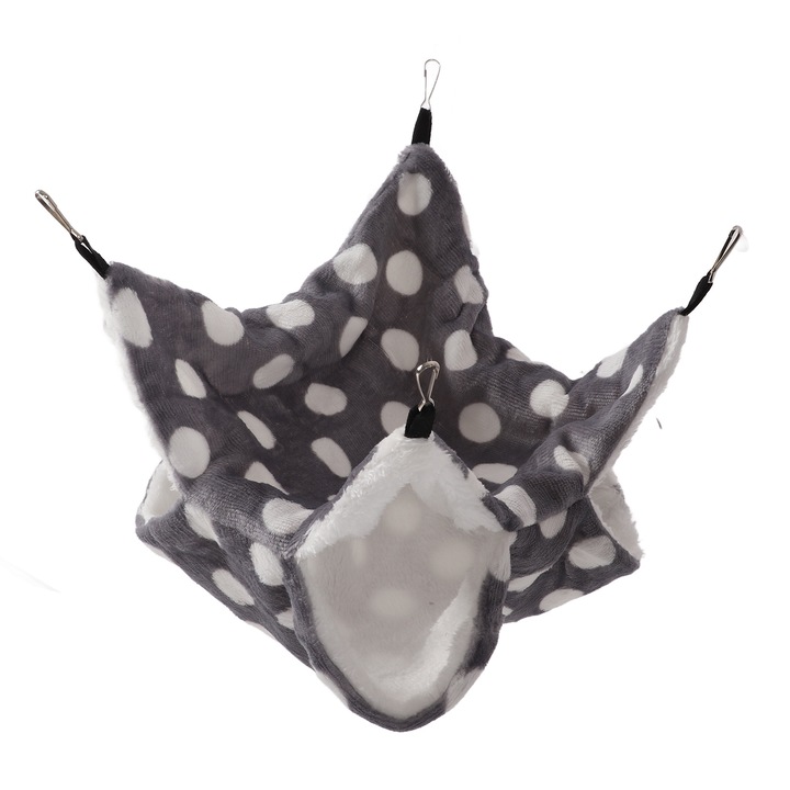 Hamac pentru animale mici Enforose, 3 straturi, flanel, 30x30cm