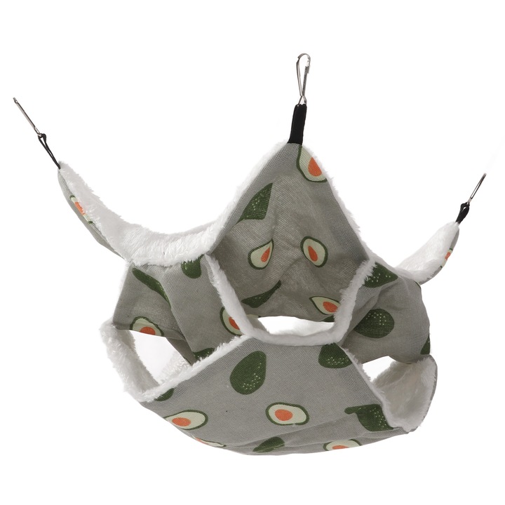 Culcus pentru animale Enforose, hamac cu 3 straturi, material moale, 30x30cm, pentru rozatoare