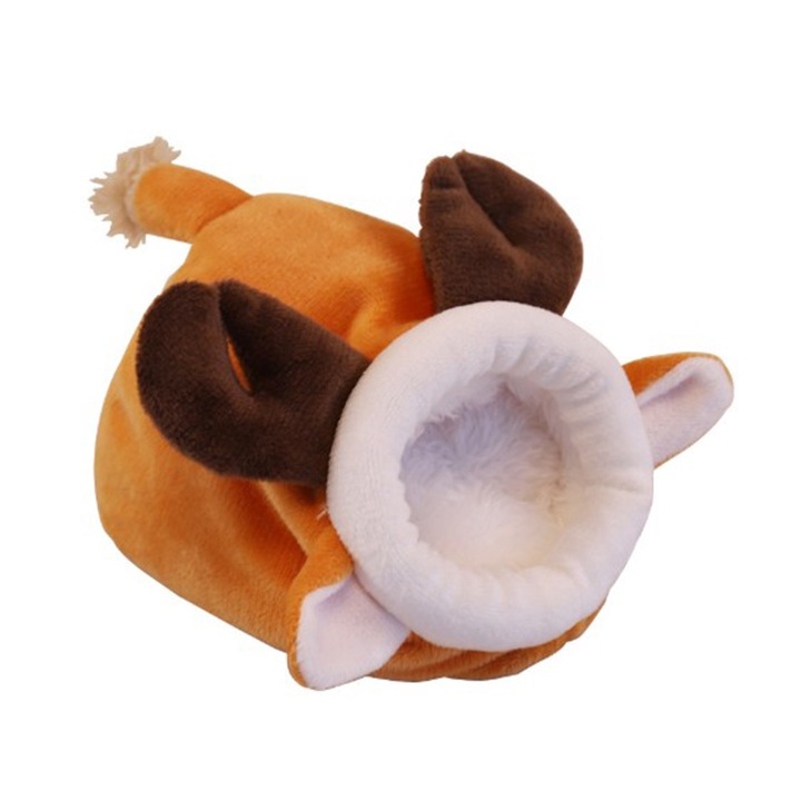 Culcus pentru animale Enforose, forma de urs de aur, moale si calduros, dimensiuni mici