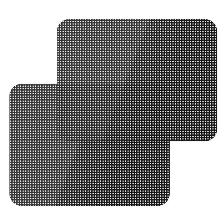 Parasolare auto Sunmostar, PVC, protectie UV si intimitate, negru, Adezive, 42x38cm