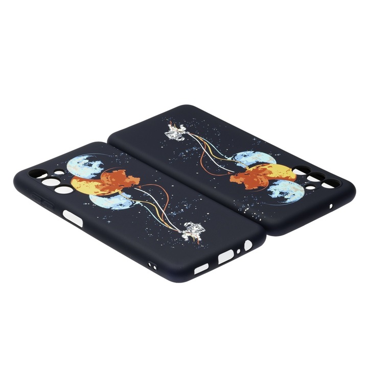 Husa de telefon, LUXO, compatibil cu Samsung Galaxy A14, model Balloons or Planets TPU, multicolor