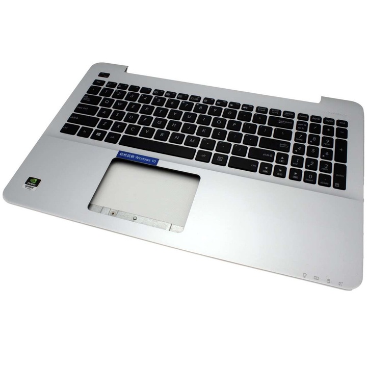 Asus Black 0KN0-R91US23 billentyűzet ezüst Palmrest, 0KNB0-610MIT00 ezüst Palmrest, 0KNB0-612RUS00 ezüst Palmrest