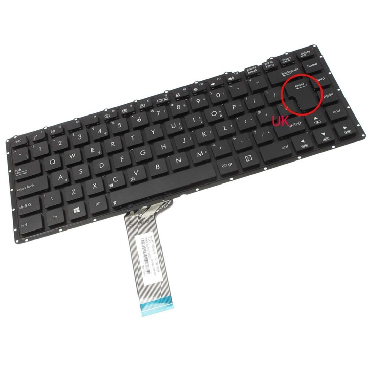 Клавиатура за Asus 90NB04W1 R31US0 UK оформление без голяма входна рамка, R413M UK оформление без голяма входна рамка, X403M UK оформление без голяма входна рамка