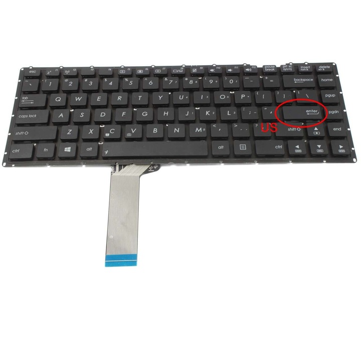 Клавиатура за Asus 90NB04W1 R31US0 US оформление без малка входна рамка, R413M US оформление без малка входна рамка, X403M US оформление без малка входна рамка