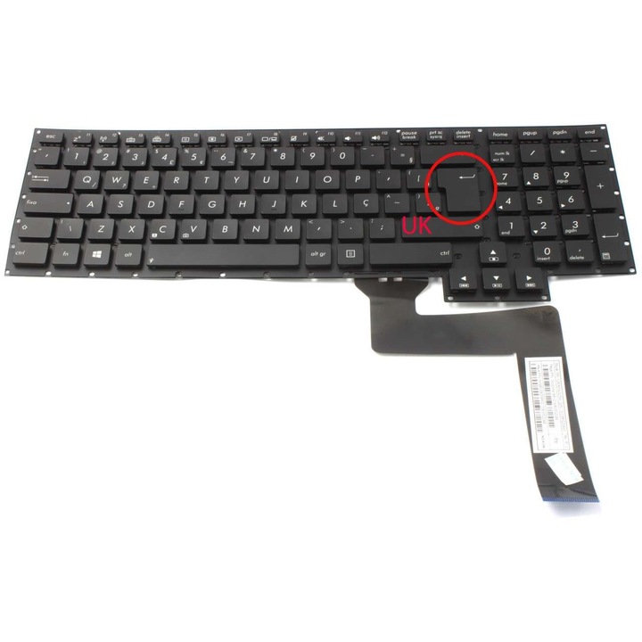 Клавиатура за Asus G750JH UK оформление без голяма входна рамка, G750JM UK оформление без голяма входна рамка, G750JS UK оформление без голяма входна рамка