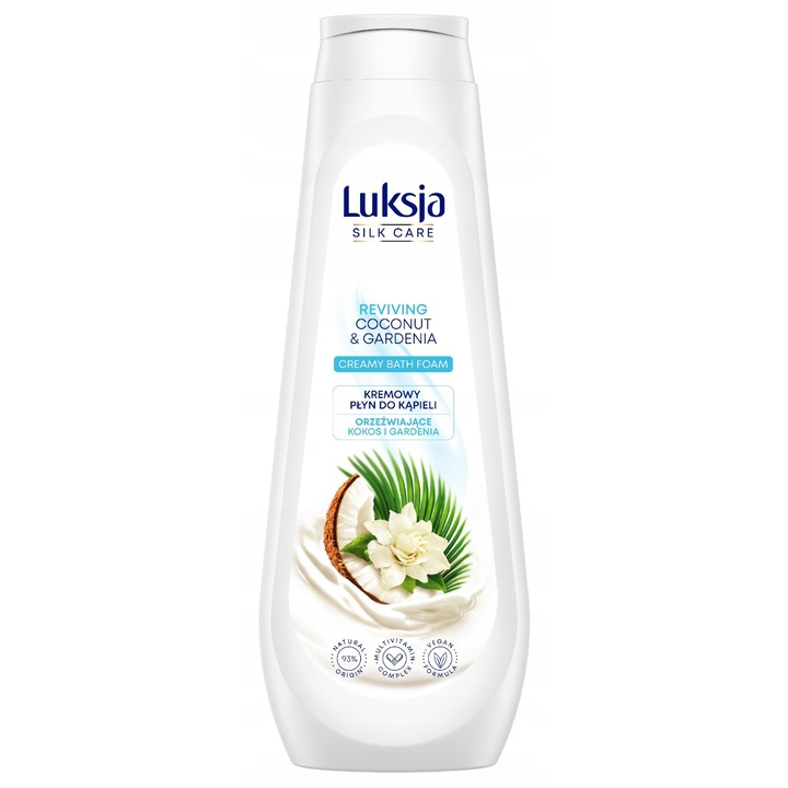Luksja Silk Care пяна за баня, кокос и гардения, 900 мл