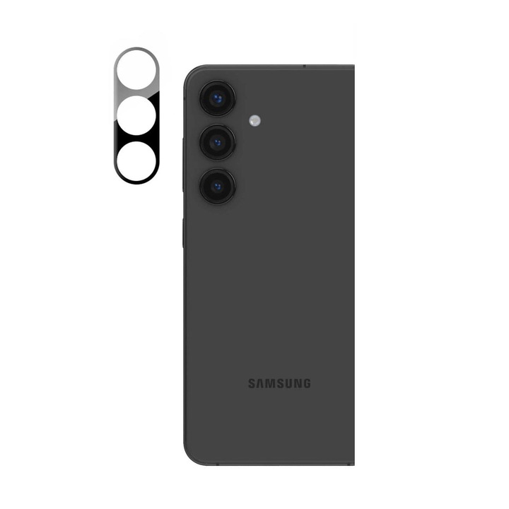 Протектор WOZINSKY Full Cover, за камера, съвместимо със Samsung Galaxy S24 Plus, стъкло, черен