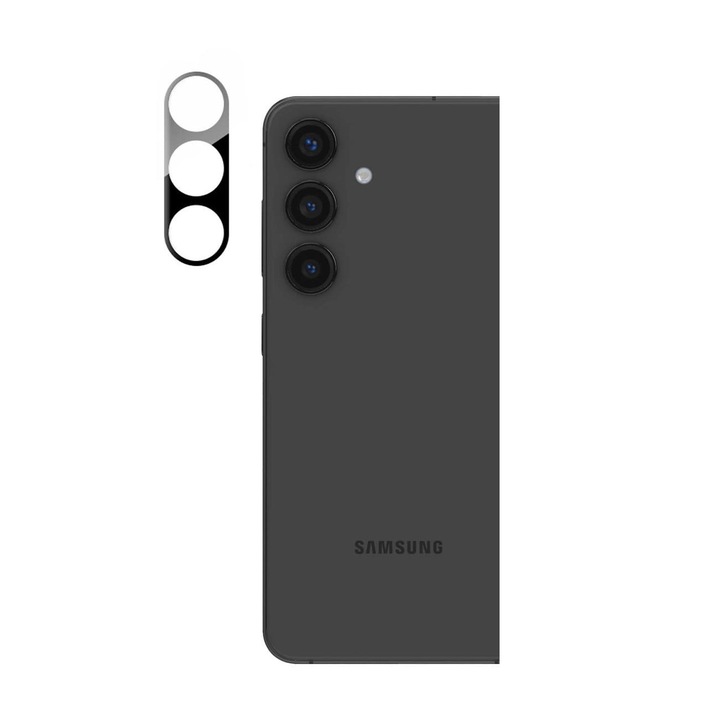 Протектор за камера WOZINSKY Full Cover, съвместим със Samsung Galaxy S24 Black, Стъкло