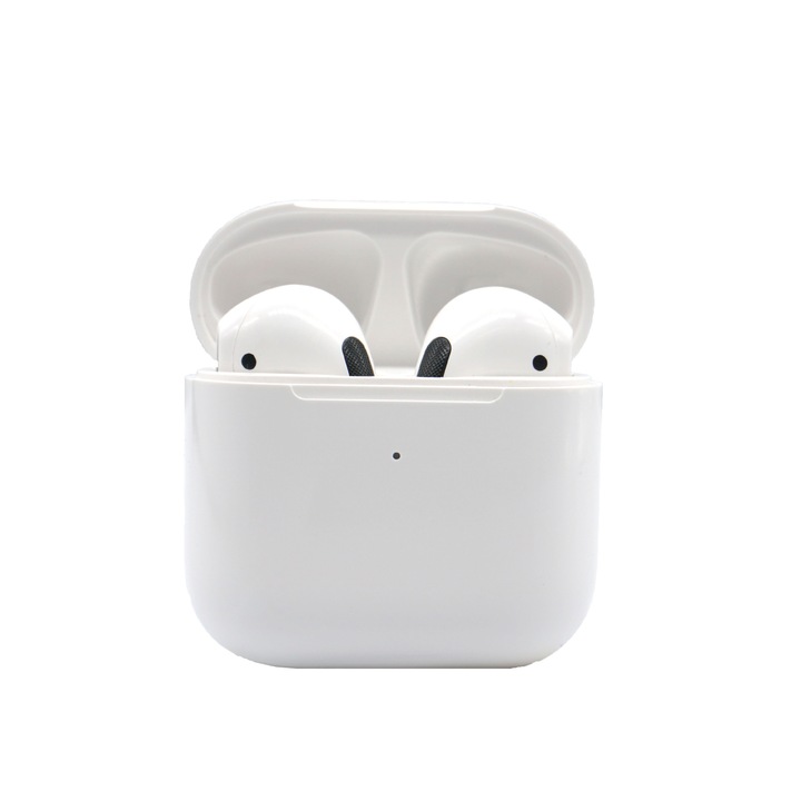 Безжични слушалки, Pro4 TWS Bluetooth 5.0, стерео звук, силен бас, бели, за възрастни