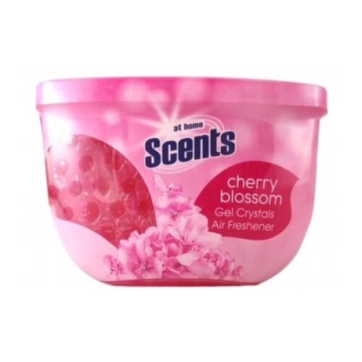 Odorizant camera AT Home, Gel Cristale, aroma flori de cires, 150g