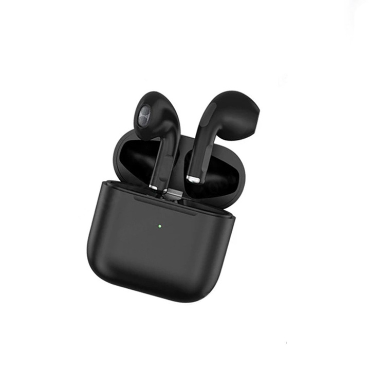 Безжични слушалки, Pro4 quad TWS, Bluetooth 5.0, стерео звук, черни