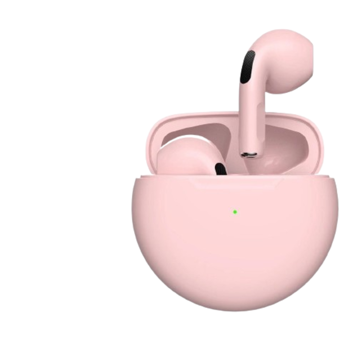 Безжични слушалки, Pro4 TWS Bluetooth 5.0, стерео звук, силен бас, розови, за възрастни