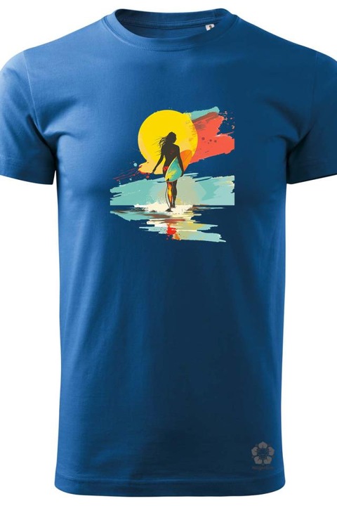 Magnolion Szörfös lány v12 férfi póló, Azúrkék, M