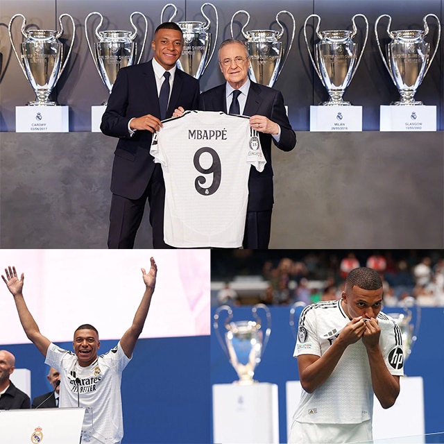 Set echipament Mbappe pentru adulti, tricou sezon Real Madrid 2425