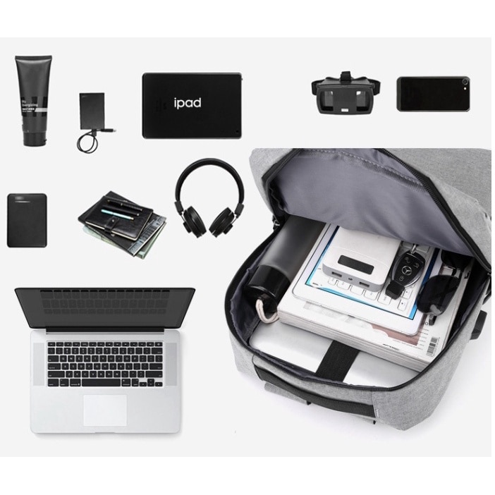 Rucsac laptop impermeabil, Nylon, Pentru laptop 15.6inch, Albastru