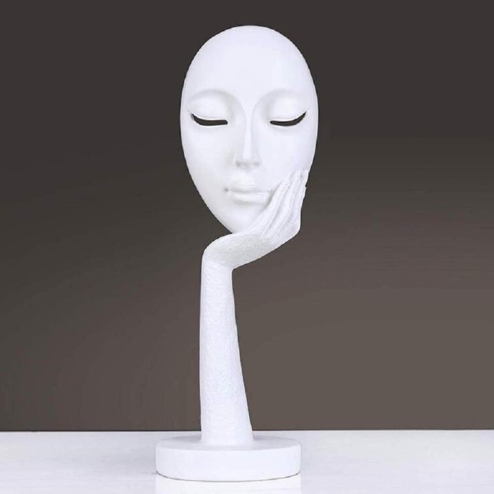 Sculpturi din rasina „Tacerea este aurie”, statui si sculpturi pentru oameni, mestesuguri creative, decoratiuni pentru biroul de acasa, ornamente artistice, statui si sculpturi pentru ganditori, figurina vintage, Zhao CAI 09