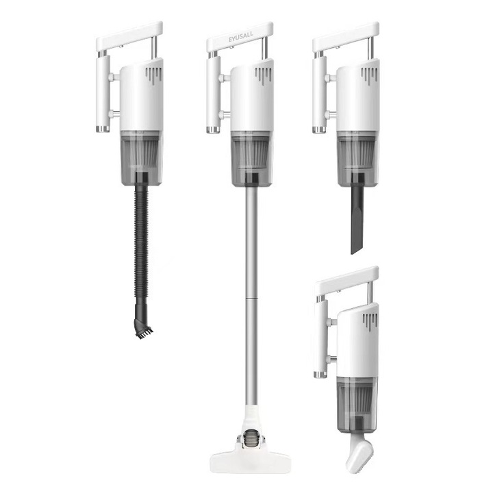 Вертикална прахосмукачка 4 в 1, EYUSALL, Handheld/Putter, Против акари, 30 мин, 2500 mAh, 120 W, Бяла