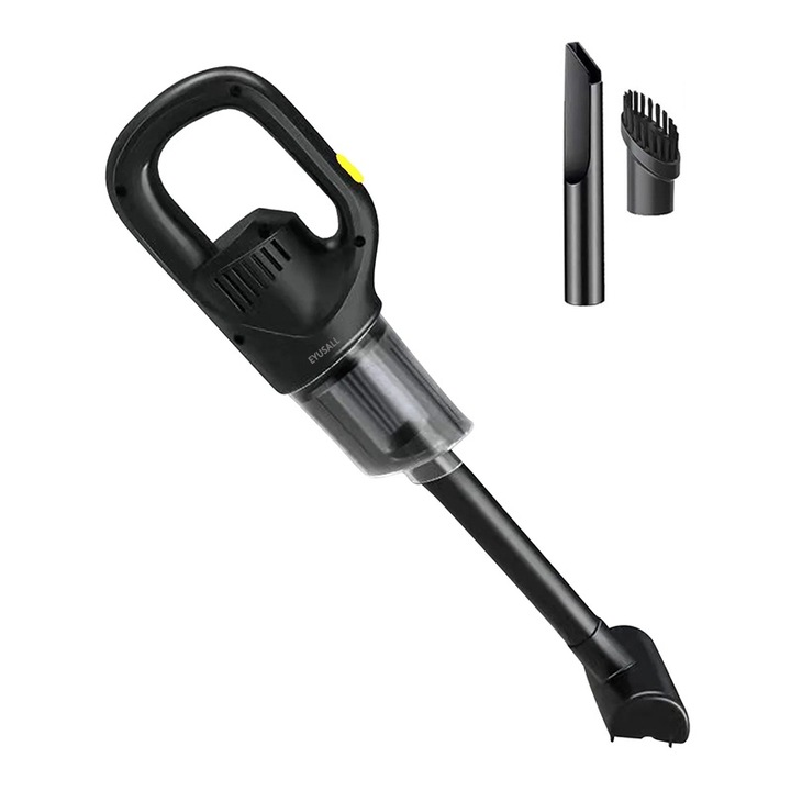 Вертикална прахосмукачка 3 в 1, EYUSALL, Безжична, Handheld/Putter, HEPA филтър, Контейнер за прах 0.5 l, 50000 Pa, 2000 mAh, 120 W, Черна