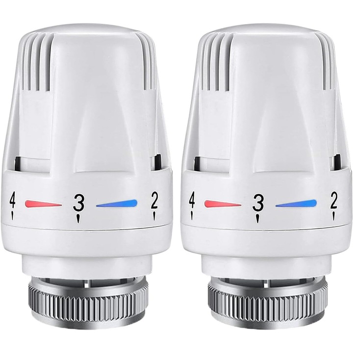 Pachet de 2 incalzitoare termostat, TRV M30 x 1.5 cap termostat radiator termostat radiator, cap de inlocuire supapa radiator