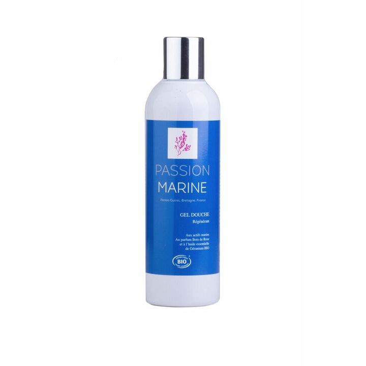 Bio Regeneráló tusfürdő alga, muskátli és rózsafa illattal, 250 ml, Passion Marine
