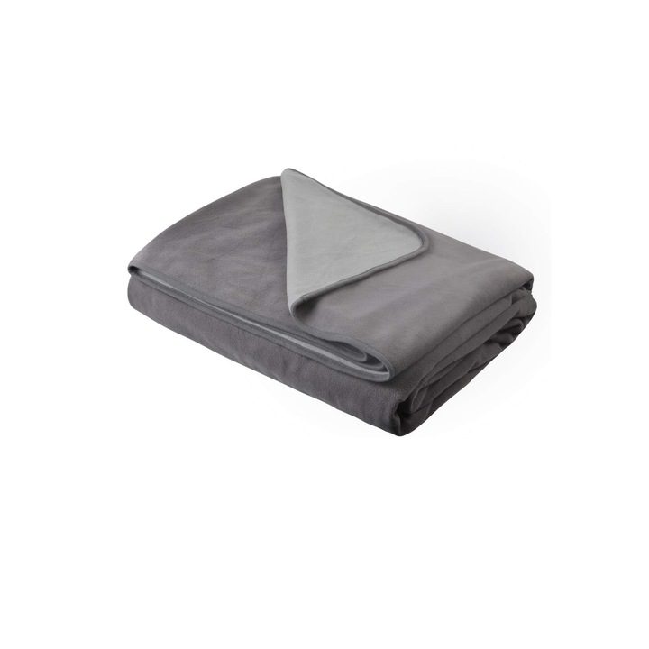 Patura cu margini rotunde, gri, 154 x 206 cm