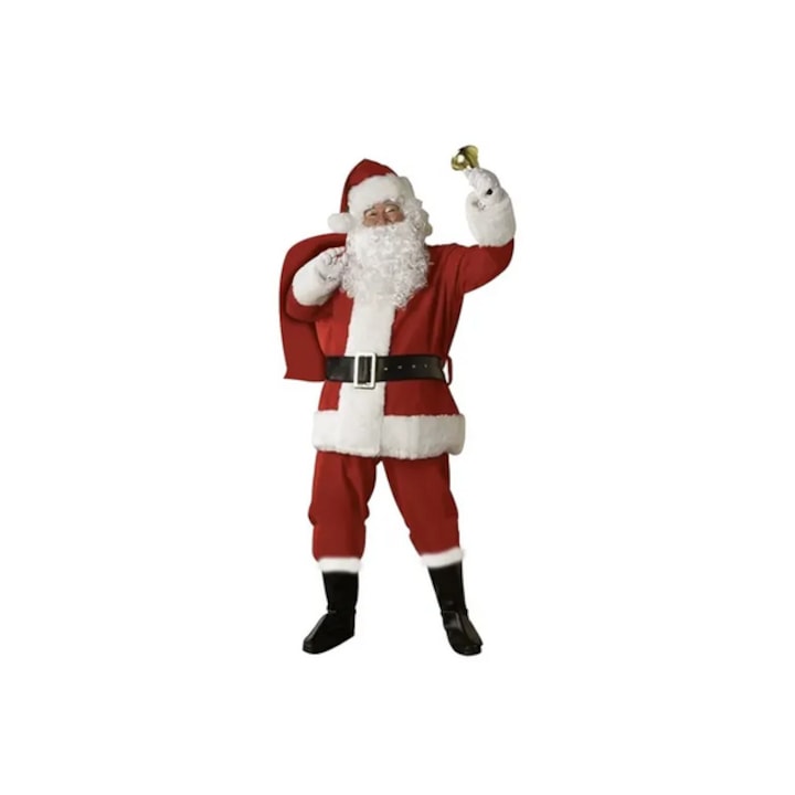 Пълен комплект професионален костюм на Дядо Коледа