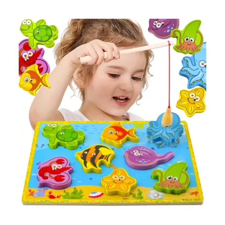 Iso Trade Fa Halászjáték Magneses Elemekkel