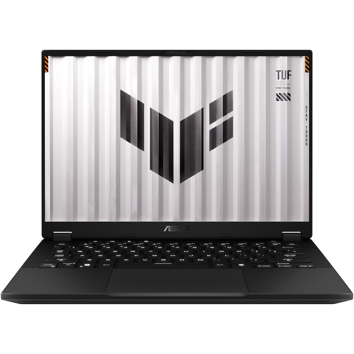 Laptop Gaming ASUS TUF FA401UV cu procesor AMD Ryzen™ 7 8845HS pana la 5.10 GHz, 14", 2.5K, IPS, 165Hz, 16GB, 512GB SSD, NVIDIA® GeForce RTX™ 4060 8GB GDDR6 TGP 100W, No OS, Jaeger Gray