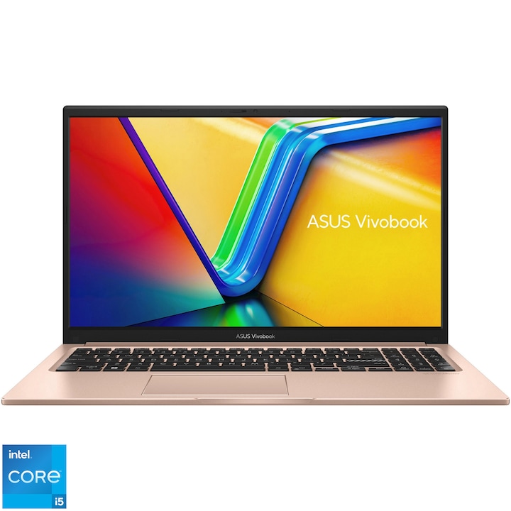 Лаптоп ASUS Vivobook 15 A1504VA, Intel Core i5-1335U до 4.6GHz, 15.6'', Full HD, IPS, 16GB DDR4, 512GB SSD, Intel Iris Xe Graphics, No OS, Terra Cotta