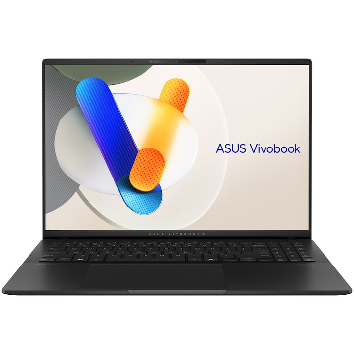 Laptop ASUS Vivobook S 16 OLED M5606WA cu procesor AMD Ryzen™ AI 9 HX 370 pana la 5.1GHz, 16'', 3.2K, OLED, 120Hz, 32GB LPDDR5X, 1TB SSD, AMD Radeon™ 890M Graphics, No OS, Neutral Black