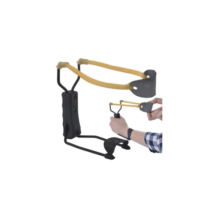 Kézi csúzli alkartámasszal