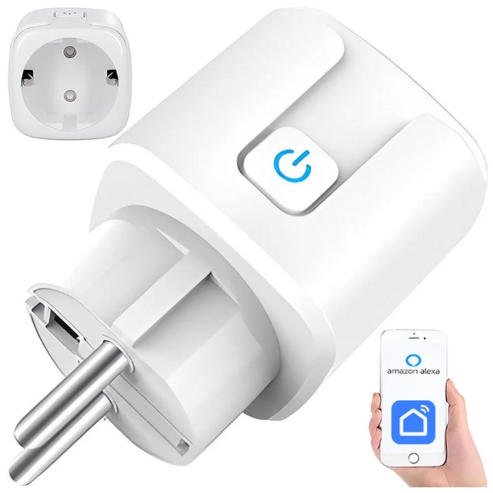 Okos WiFi Elektromos Konnektor 16A, Időzítővel és Hangvezérléssel, Fehér
